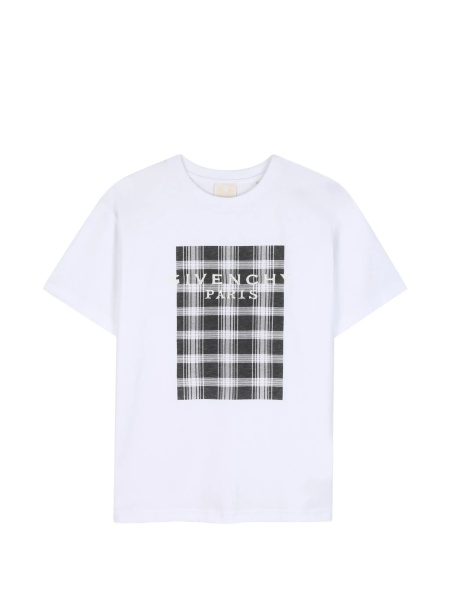 Tricou Givenchy alb din bumbac organic