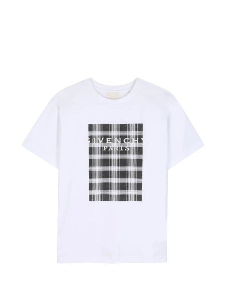 Tricou Givenchy alb din bumbac organic