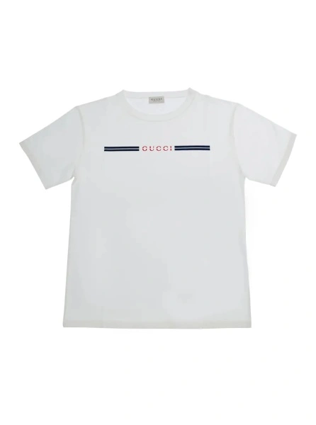 Tricou Gucci alb din bumbac