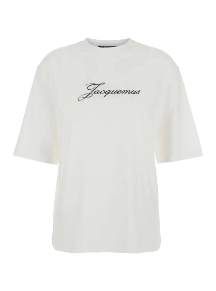 Tricou JACQUEMUS alb din bumbac