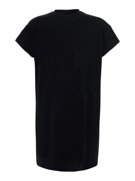 Tricou 'Jumbo' Black T-shirt with ribbed crew neck and dropped shoulders in cotton for men