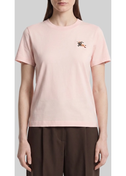 Tricou Knight Check Cotton T-Shirt