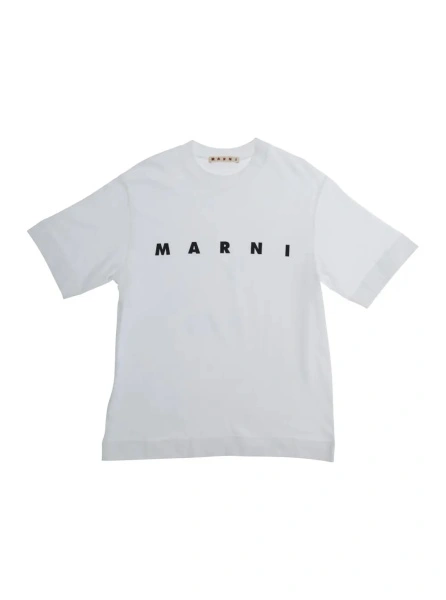 Tricou Marni alb din bumbac