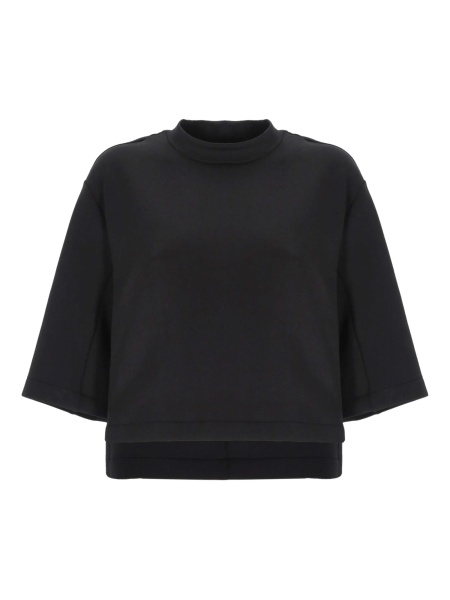 Tricou MONCLER X EDWARD ENNINFUL negru din polyester si lycra