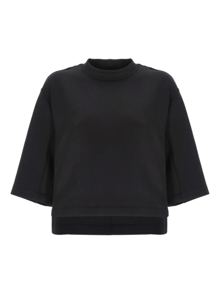 Tricou MONCLER X EDWARD ENNINFUL negru din polyester si lycra