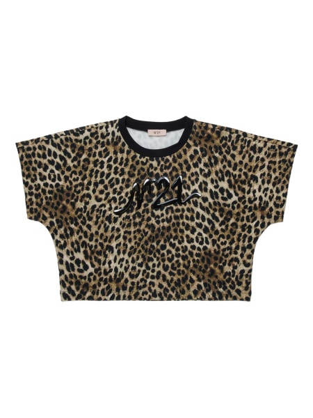 Tricou N°21 Kids maro