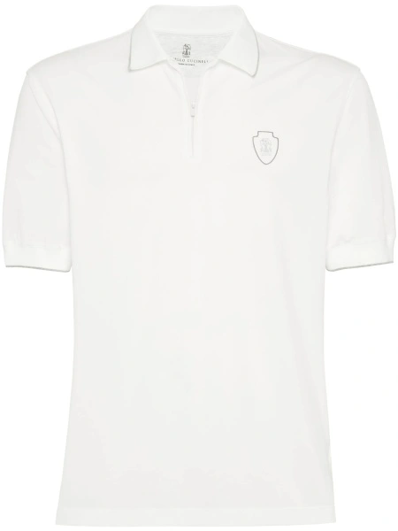 Tricou Polo Brunello Cucinelli alb
