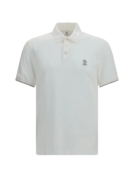 Tricou Polo Brunello Cucinelli alb