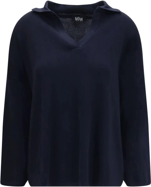 Tricou polo EllA albastru din lana