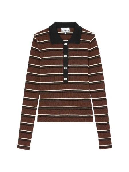 Tricou Polo Ganni maro