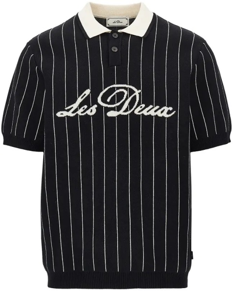 Tricou Polo Knitted polo shirt with striped motif