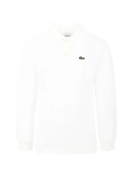 Tricou Polo Lacoste Kids alb