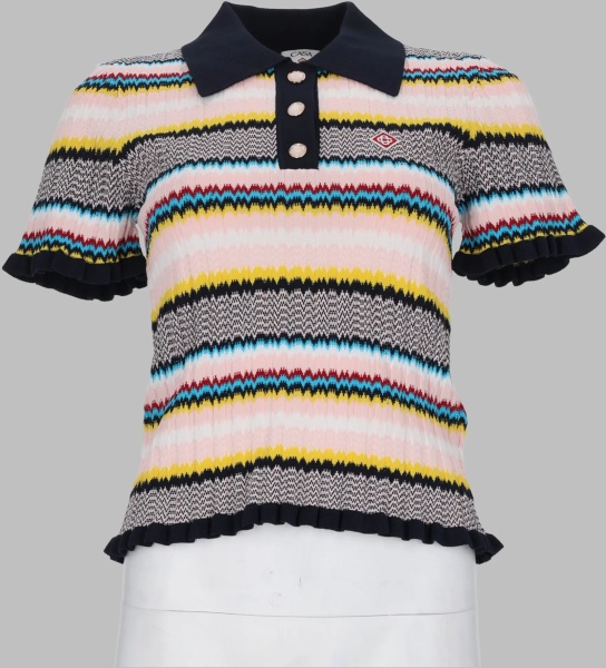 Tricou Polo Maglia Polo Con Motivo Chevron