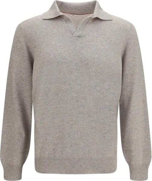 Tricou Polo Mouliné cashmere knit Polo