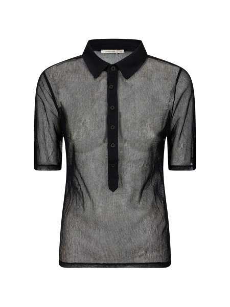 Tricou Polo PALOMA WOOL negru din bumbac si nylon