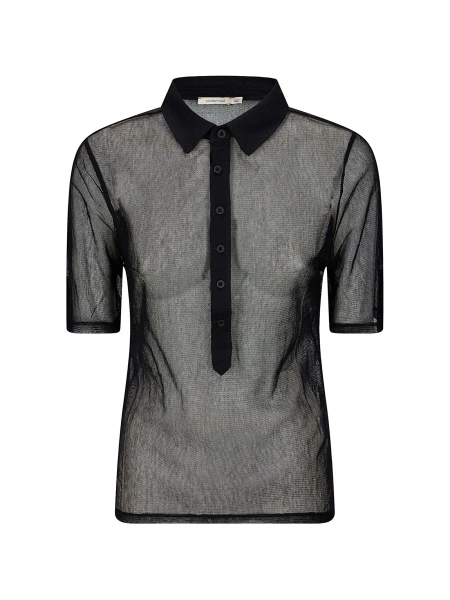Tricou Polo PALOMA WOOL negru din bumbac si nylon