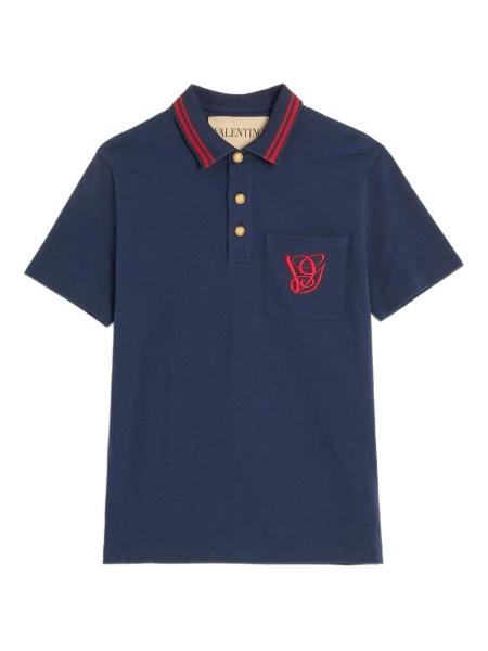 Tricou Polo Valentino Garavani albastru