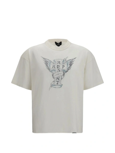 Tricou REPRESENT alb din bumbac