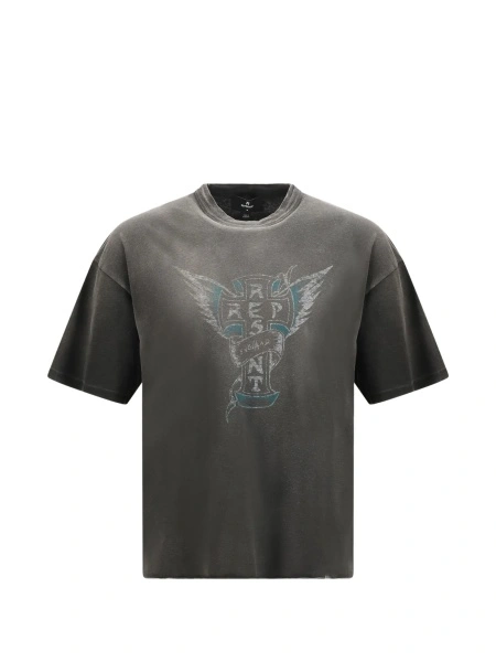 Tricou REPRESENT gri din bumbac