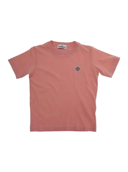 Tricou Stone Island roz din bumbac