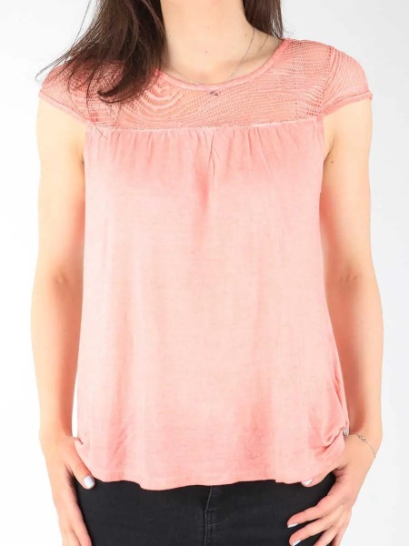 Tricou T-shirt Capsleeve Tee Coral Peach W7337FDJX
