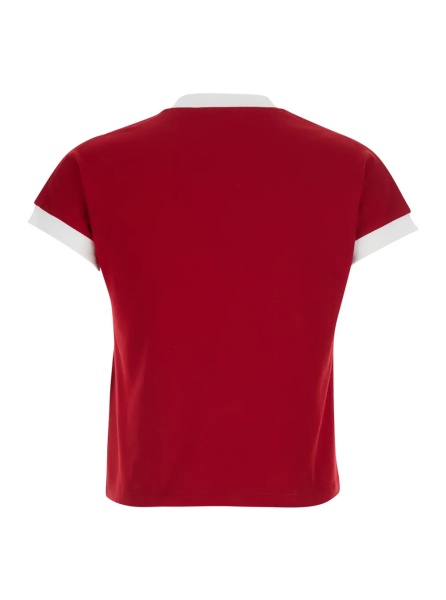 Tricou TSHIRT - Red - Logo Print T-Shirt on the Front - Cotton - Men