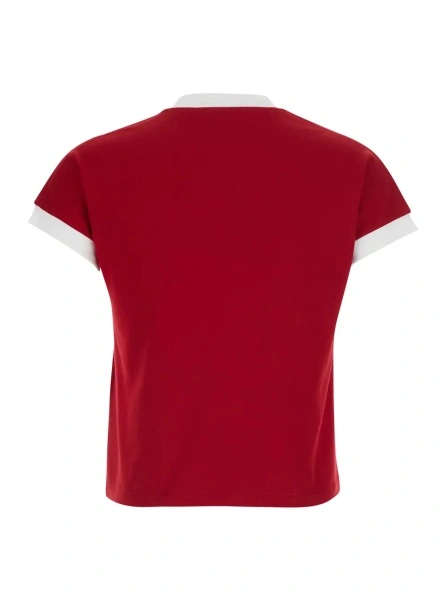 Tricou Versace rosu din bumbac