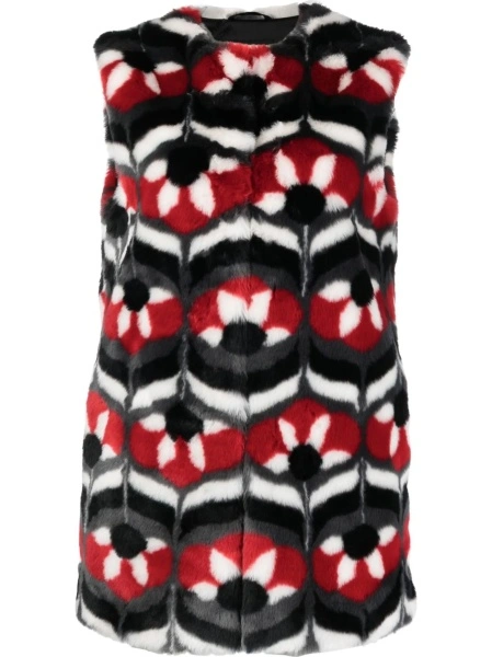 Vesta LOVE Moschino neagra din acrilic si modacrylic