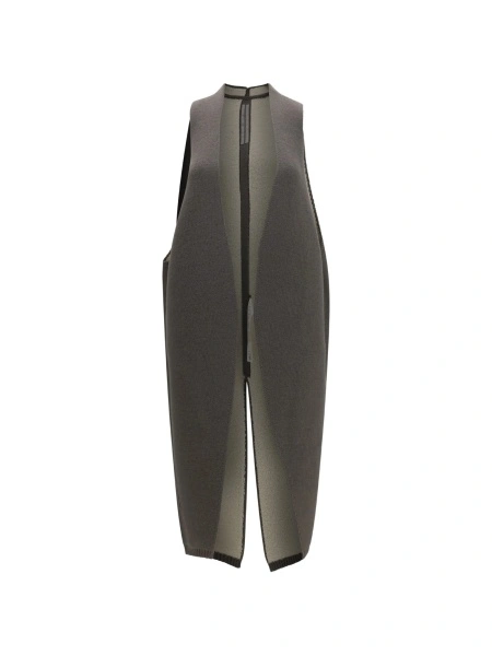 Vesta Rick Owens gri din poliamida si lana