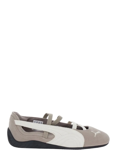 Balerini 'Speedcat' Beige Ballet Flats with side logo in Tech Fabric for women