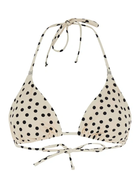 Bikini Bikini top with spaghetti straps in tech fabric white women