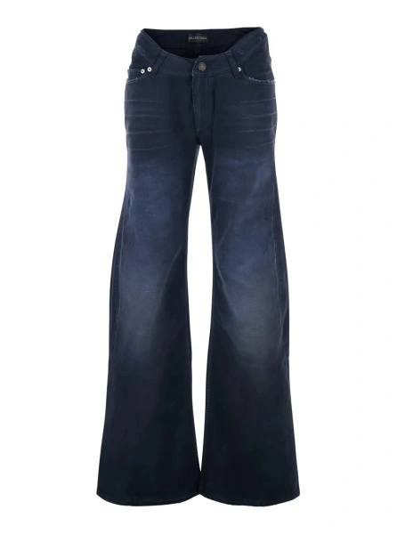 Blugi Balenciaga albastri din denim