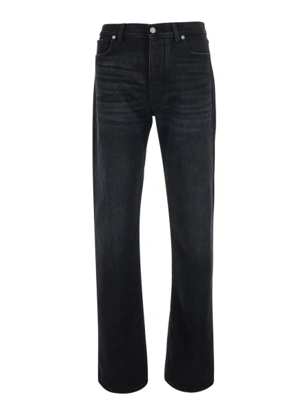 Blugi Black Slim Jeans with logo patch on the back in Denim for men