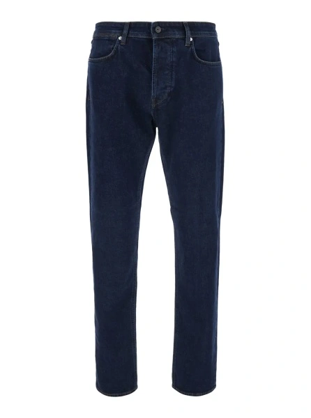 Blugi blue Slim jeans with logo patch on the back in denim for men