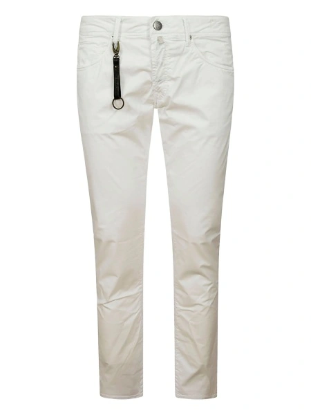 Blugi conici Incotex albi