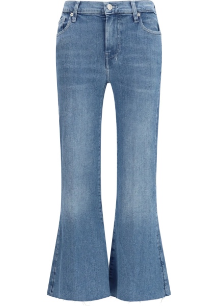 Blugi Cropped flared Jeans with raw hem