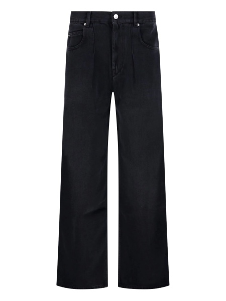 Blugi drepti Isabel Marant negri