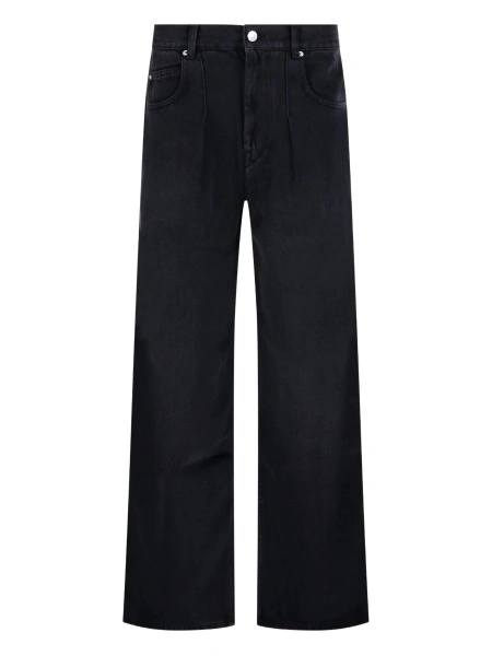 Blugi drepti Isabel Marant negri
