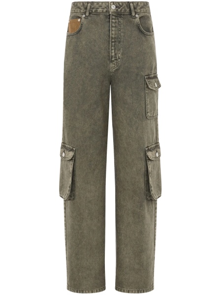 Blugi drepti MOSCHINO JEANS gri