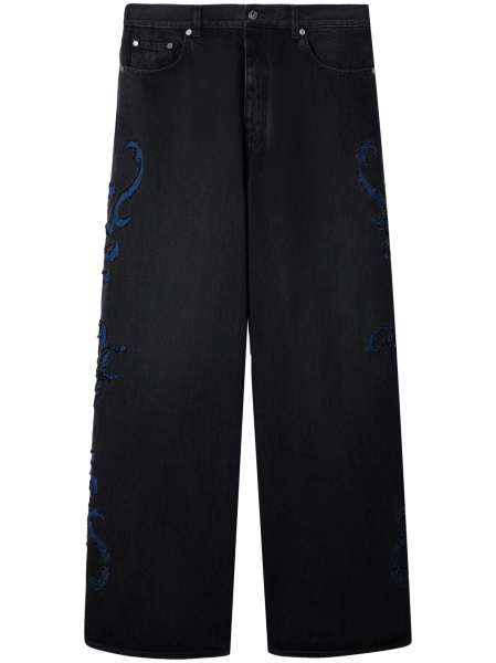 Blugi drepti Off-White negri