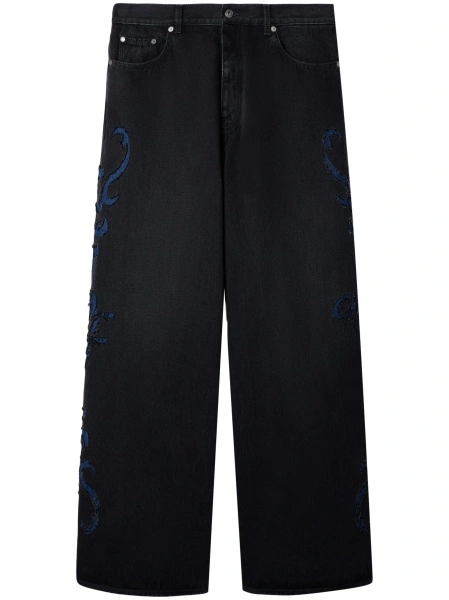 Blugi drepti Off-White negri