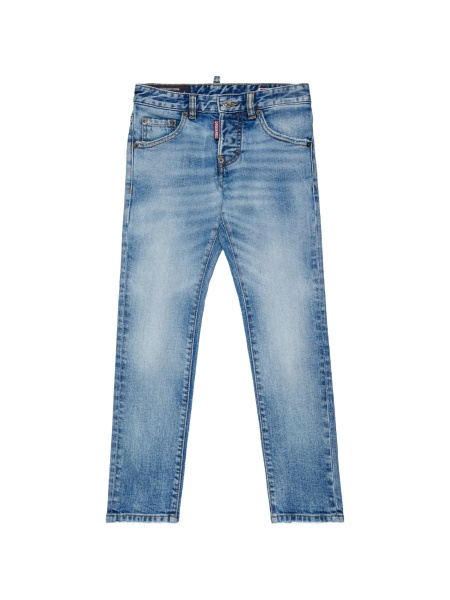 Blugi DSQUARED2 albastri din bumbac si elastan