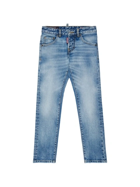 Blugi DSQUARED2 albastri din bumbac si elastan