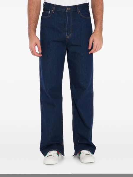 Blugi evazati Gucci albastri