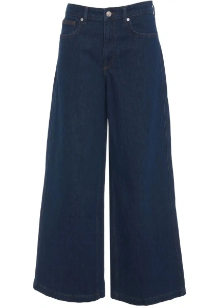 Blugi evazati Seventy & Mochi albastri din denim