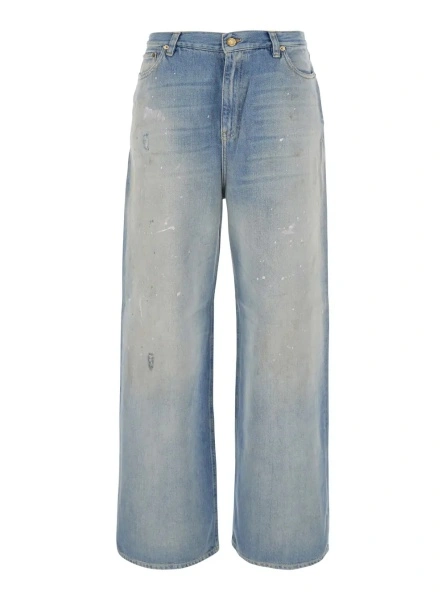 Blugi Golden Goose albastri din denim 'Melody Boyfriend'