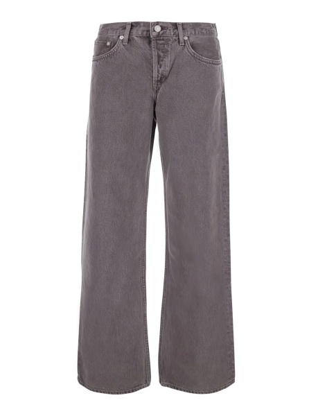 Blugi 'LOW RISE' Faded brown jeans with five-pocket design in faded cotton for women