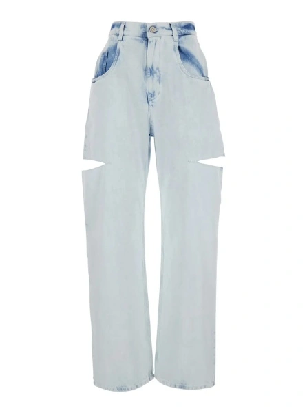 Blugi Maison Margiela albastri din bumbac