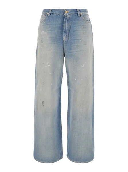 Blugi 'Melody Boyfriend' Blue Jeans with faded design and logo embroidery on the back in denim for women