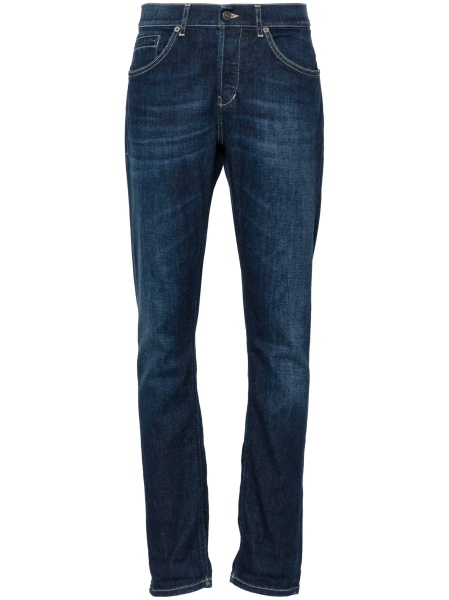 Blugi slim fit Dondup albastri din elastan si multiester